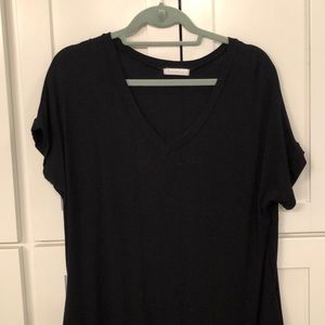 Long black maxi dress with slits in side